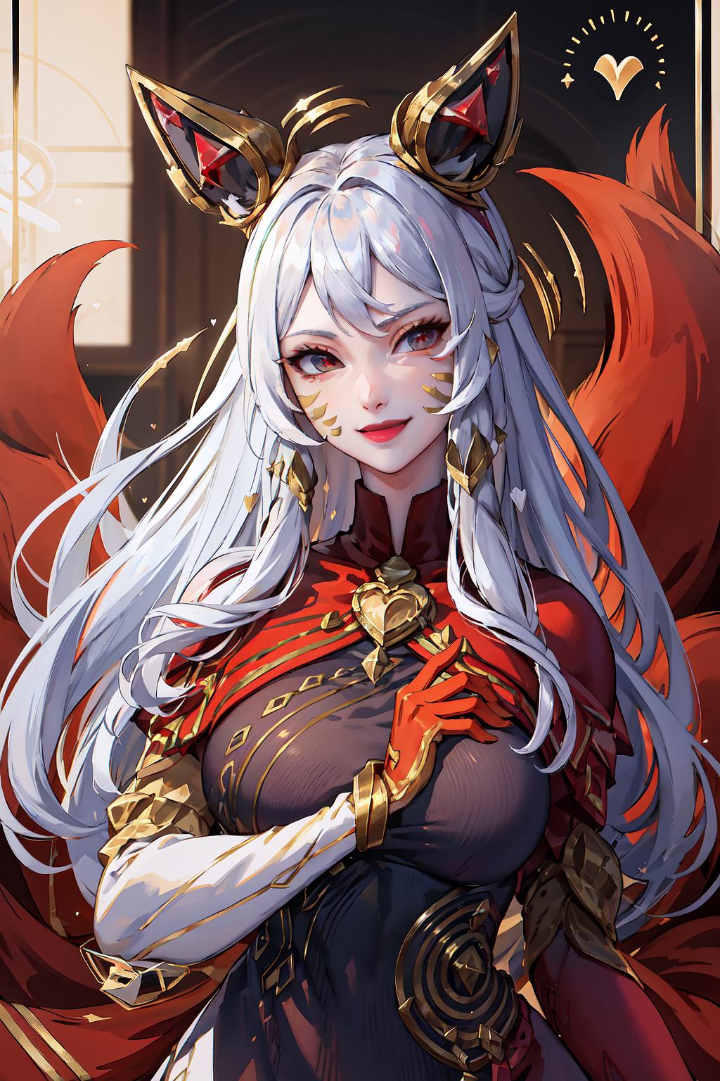 AI Art LoRA Model: Ahri [𝙰𝚛𝚌𝚊𝚗𝚊+𝙰𝚌𝚊𝚍𝚎𝚖𝚢 𝚂𝚔𝚒𝚗] | Character LoRA | PixAI