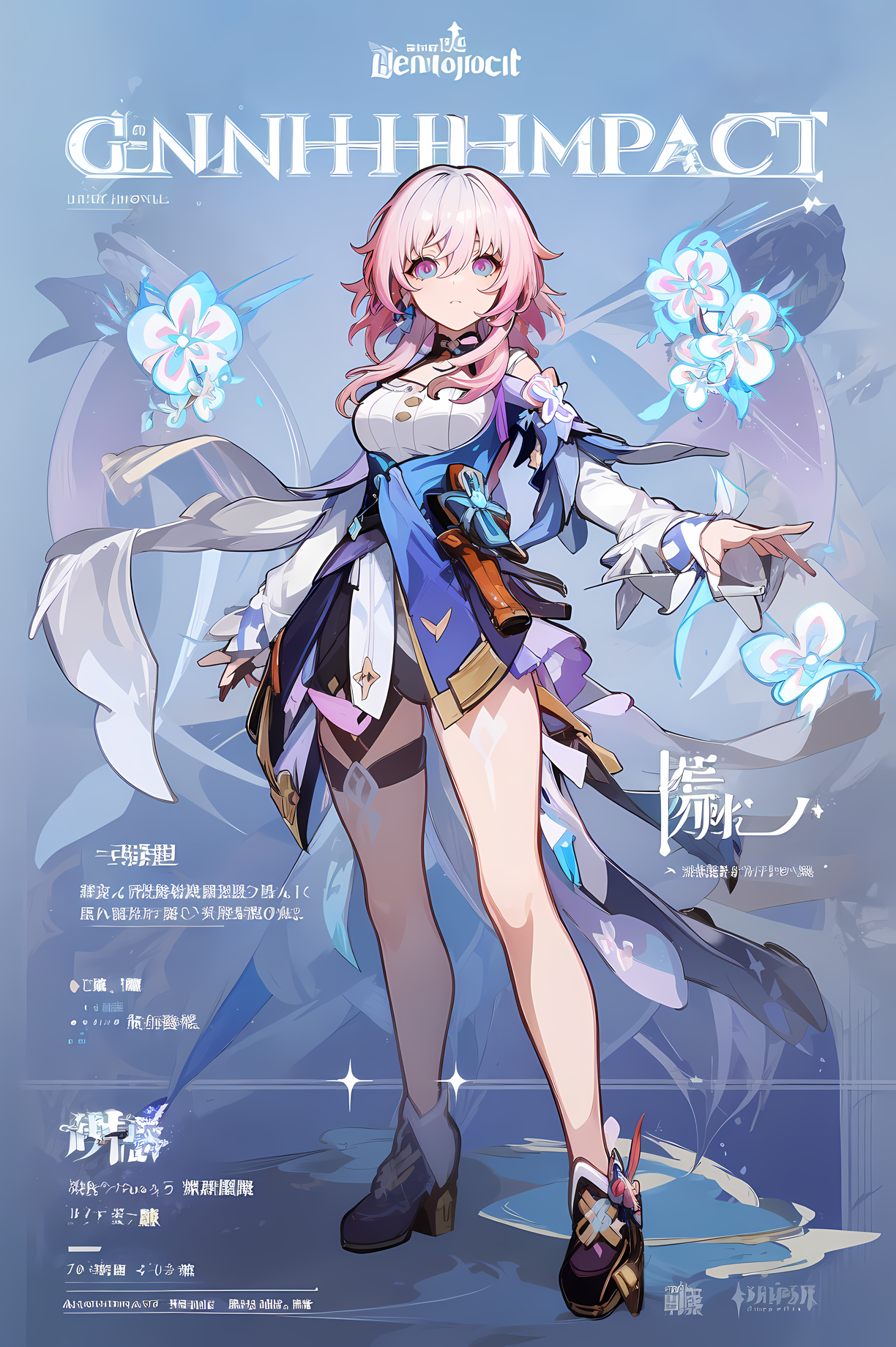 Honkai star rail character pink hair