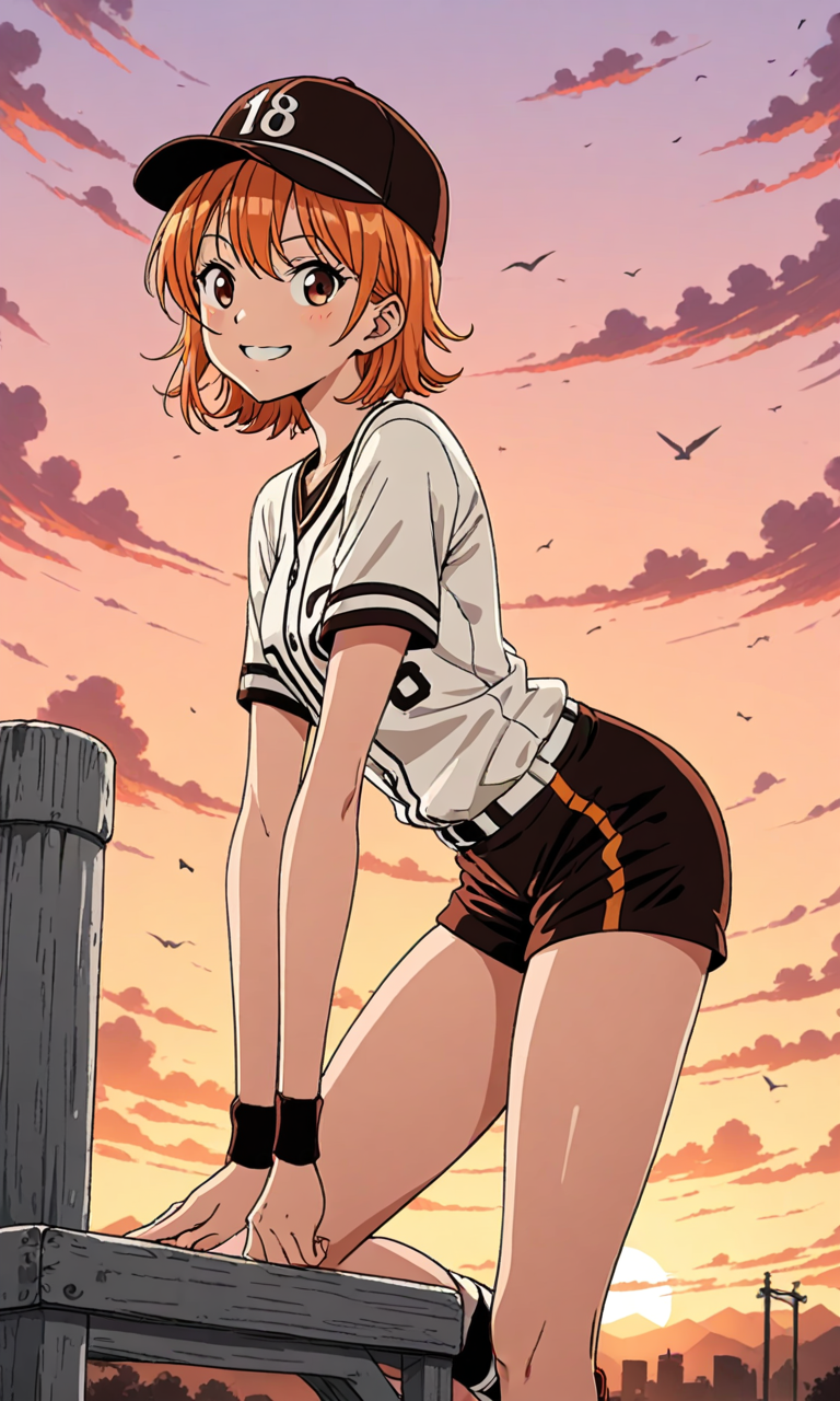 AI Art: Nami Baseball Girl by @Vepr | PixAI