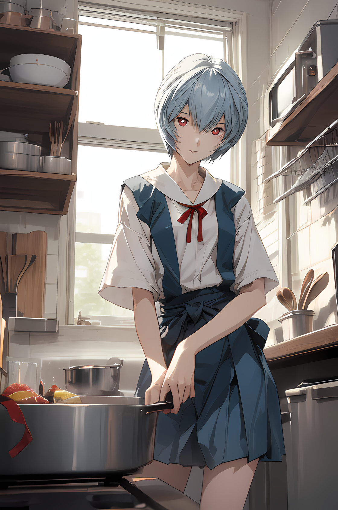 AI Art: Ayanami Rei🍳 (Evangelion) by @TMG | PixAI