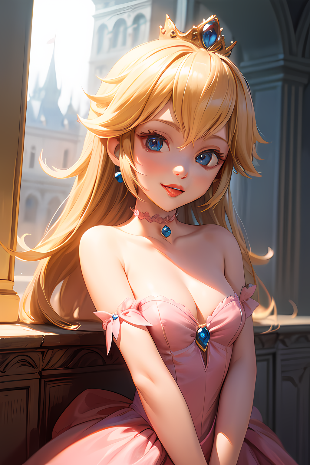 AI Art: princess peach by @user-1624873044901450506 | PixAI