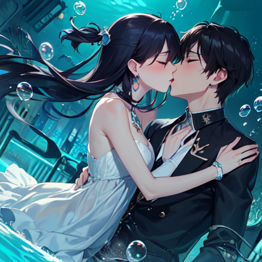 AI Art: Almost Kiss by @Mira