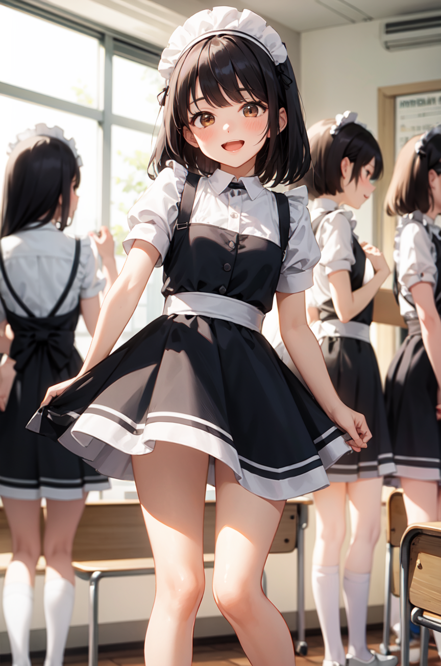 AI Art: Maid outfit for a cafe at a school festival by @福沢祐巳 | PixAI