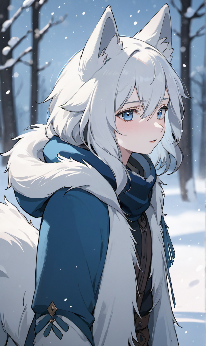 arctic wolf human form anime