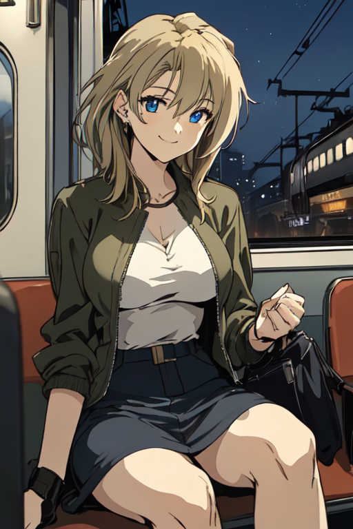 blonde, blue eyes, Violet Evergarden, anime, anime girls, violet, train