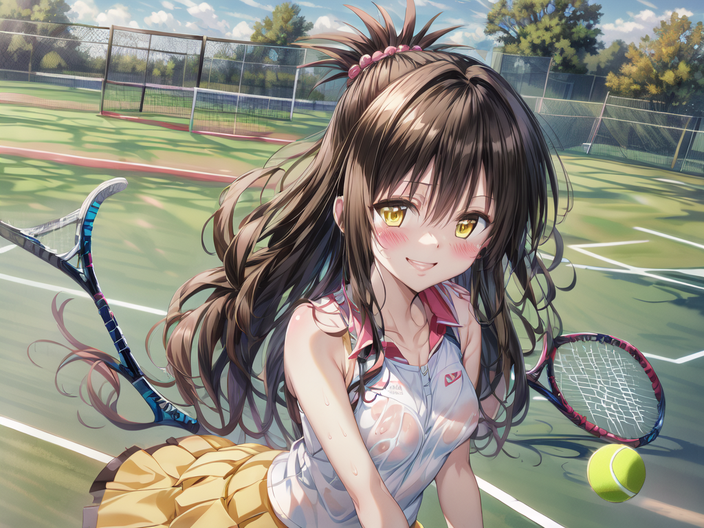 AI Art: Mikan playing Tennis by @art4444 | PixAI