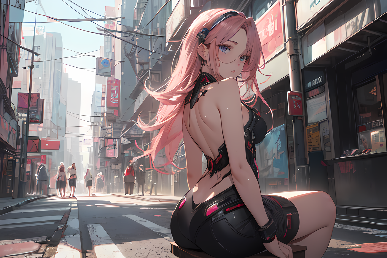 Girl Cyberpunk Somachi MF96 - Illustrations ART street