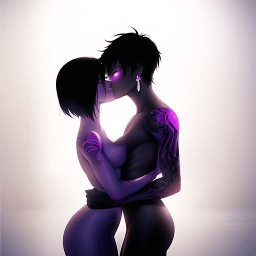 AI Art: Almost Kiss by @Mira