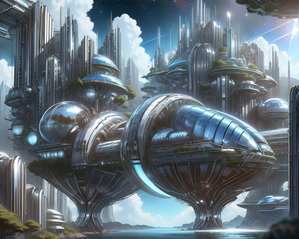 Solarpunk  City, Fantasy landscape, Eco city