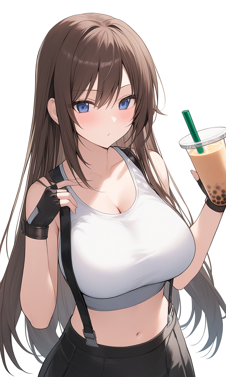 AI Art: Tifa Lockhart: A Flirtatious Take on the Bubble Tea Challenge by  @MysteriousLionRiderJr. | PixAI