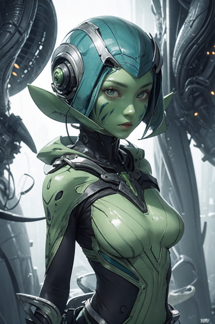 AI Art: Alien girl by @Anonymous | PixAI