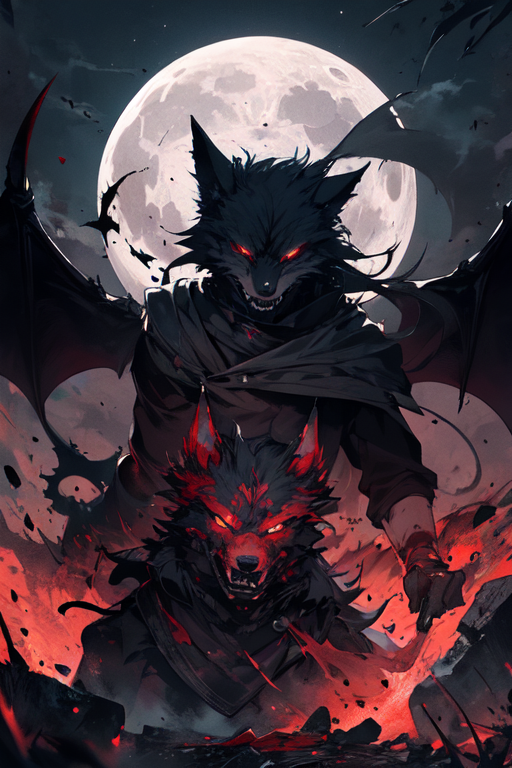 AI Art: Wolf Demon by @BK | PixAI