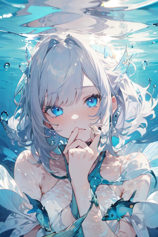 AI Art: Girl underwater by @Miaox | PixAI