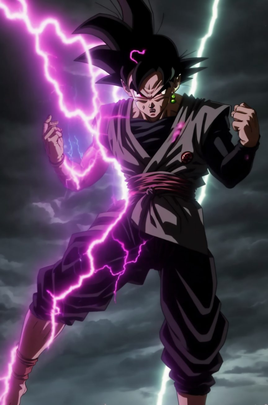 AI Art: Goku Black stricken by lightning by @Exe | PixAI