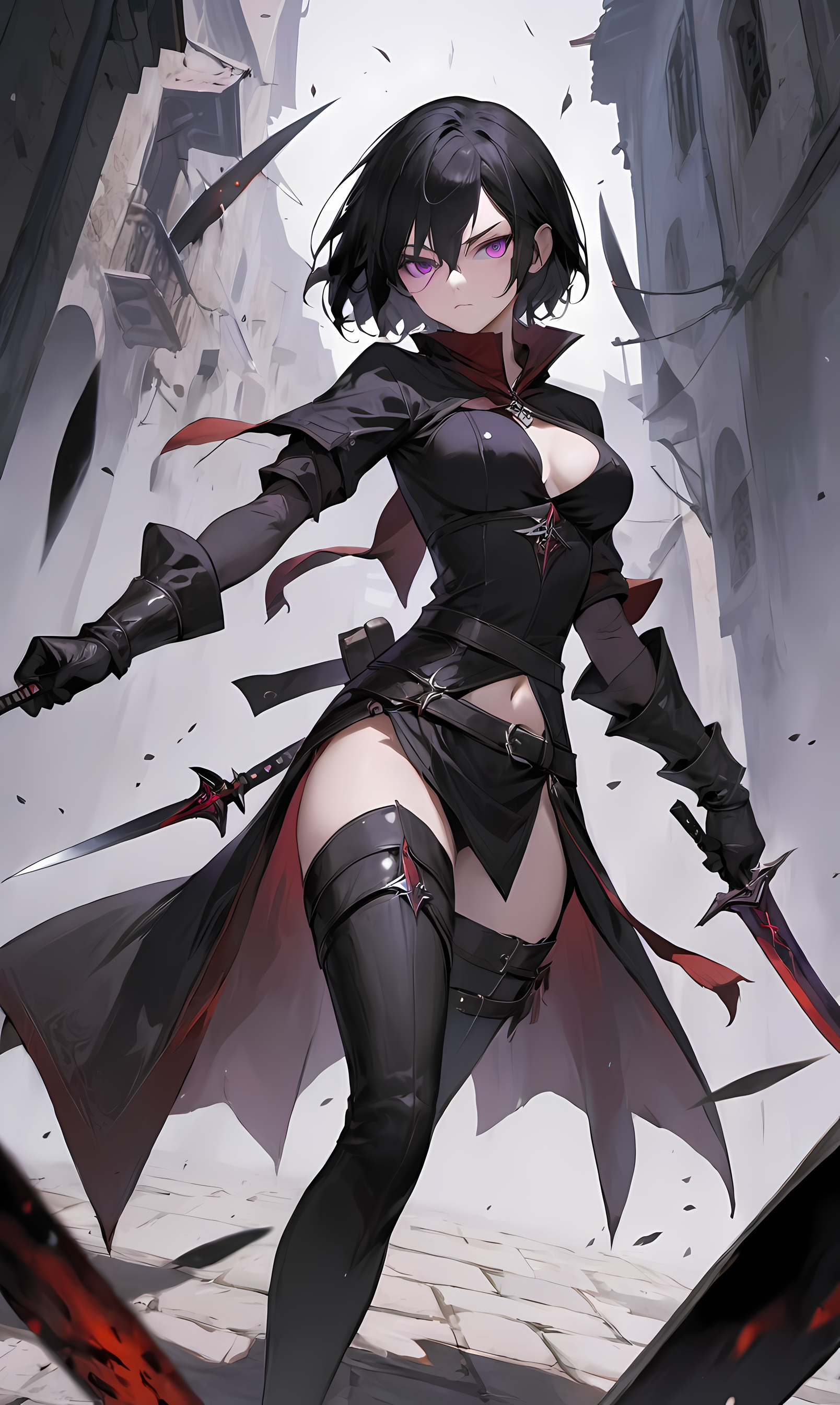 AI Art: female assassin by @Corruption Kibble | PixAI