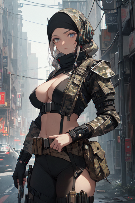 AI Art: cyberpunk girl by @hyde1412