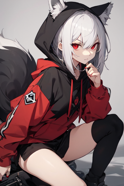 Anime wolf girl hoodie hotsell