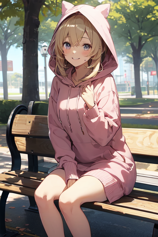 Anime girl best sale with big hoodie