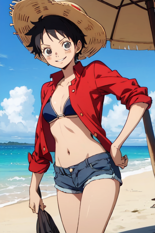 one piece luffy as a girl