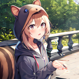 Anime girl outlet with animal hoodie