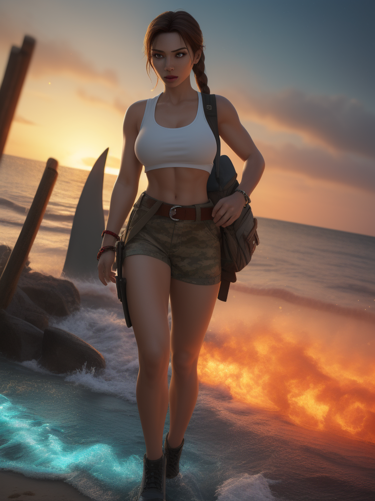 AI Art: Lara Croft by @CrowScout | PixAI