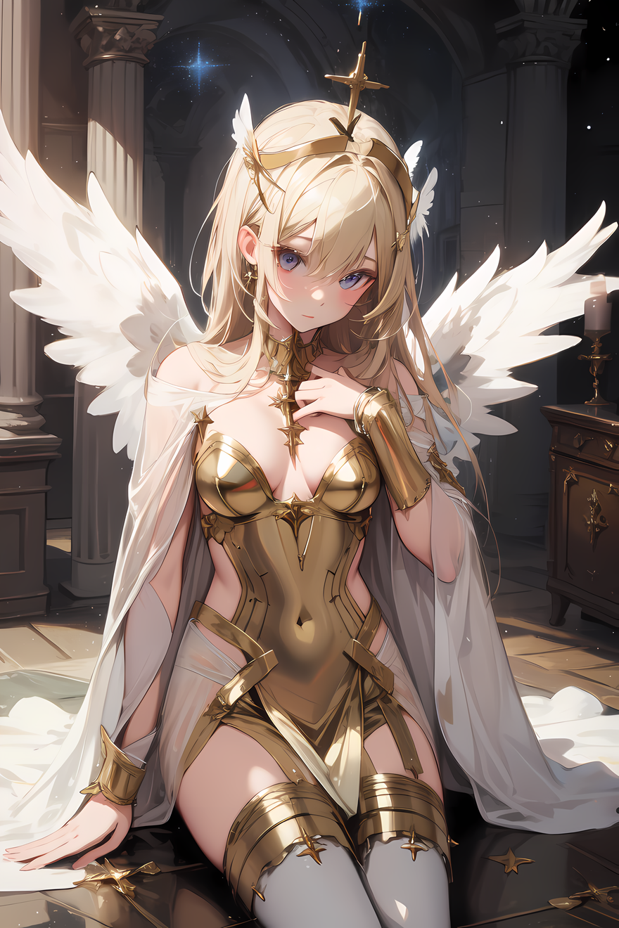 AI Art: Angel seeking assistance by @Zz | PixAI