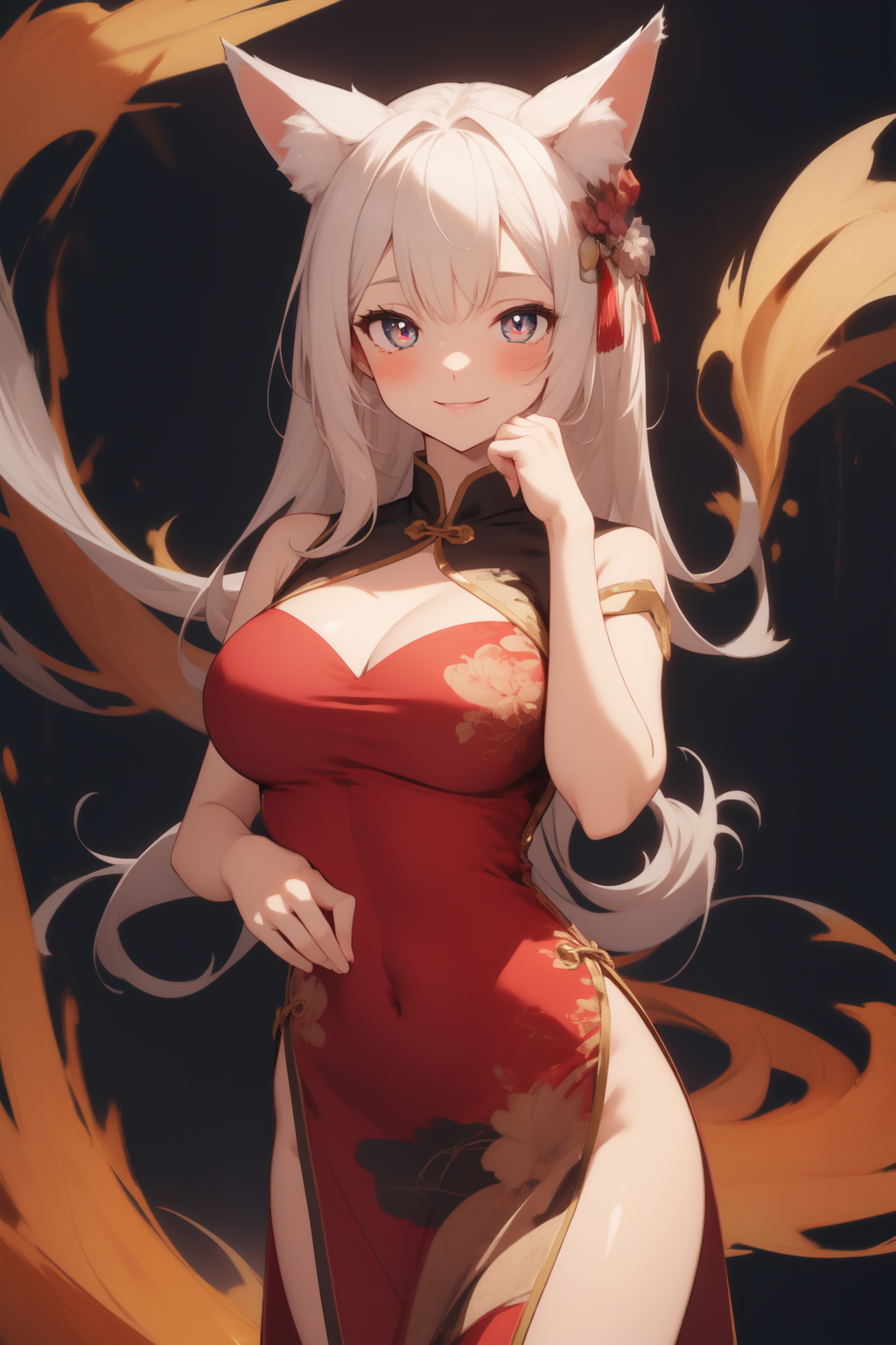 AI Art: China dress fox girl by @Nummi | PixAI