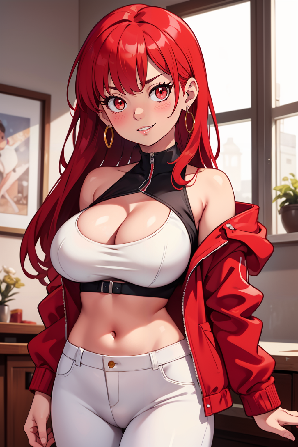 AI Art: Beautiful Busty Redhead by @FOOLTH | PixAI