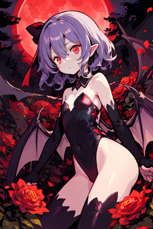 AI Art: Remilia Scarlet cat girl por @Ayumi