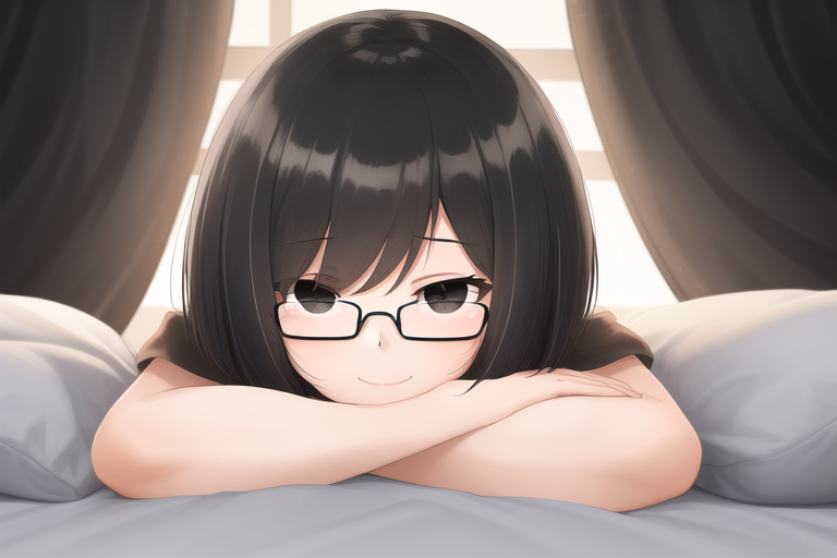 HD wallpaper: anime, anime girls, dark hair, face, glasses