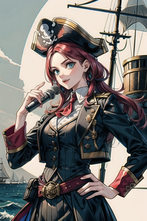 Premium AI Image  pirate anime girl AI generated