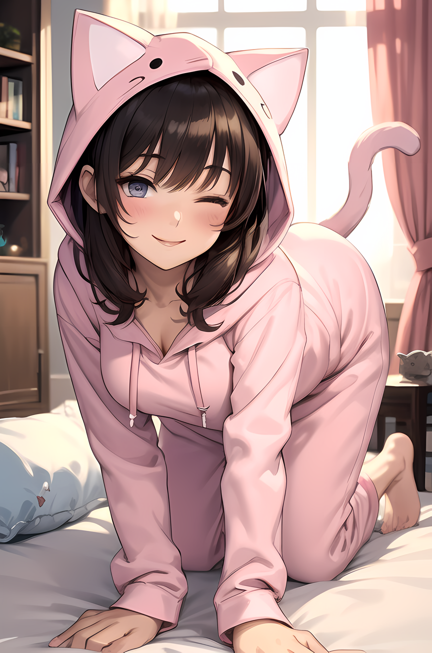 Anime girl in discount onesie