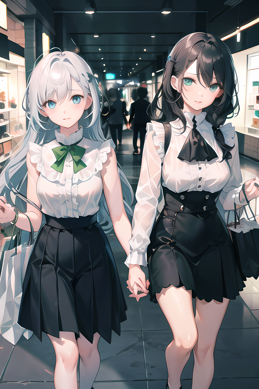 AI Art: 百合デート by @litaire | PixAI