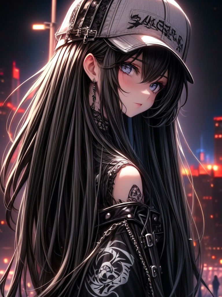 AI Art Emo anime girl by Anonymous PixAI