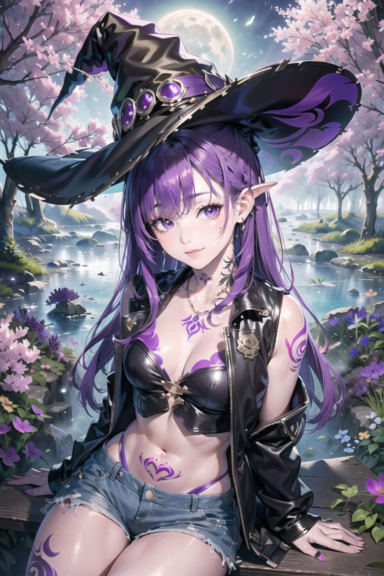 AI Art: purple succubus witch by @2 Ichi | PixAI