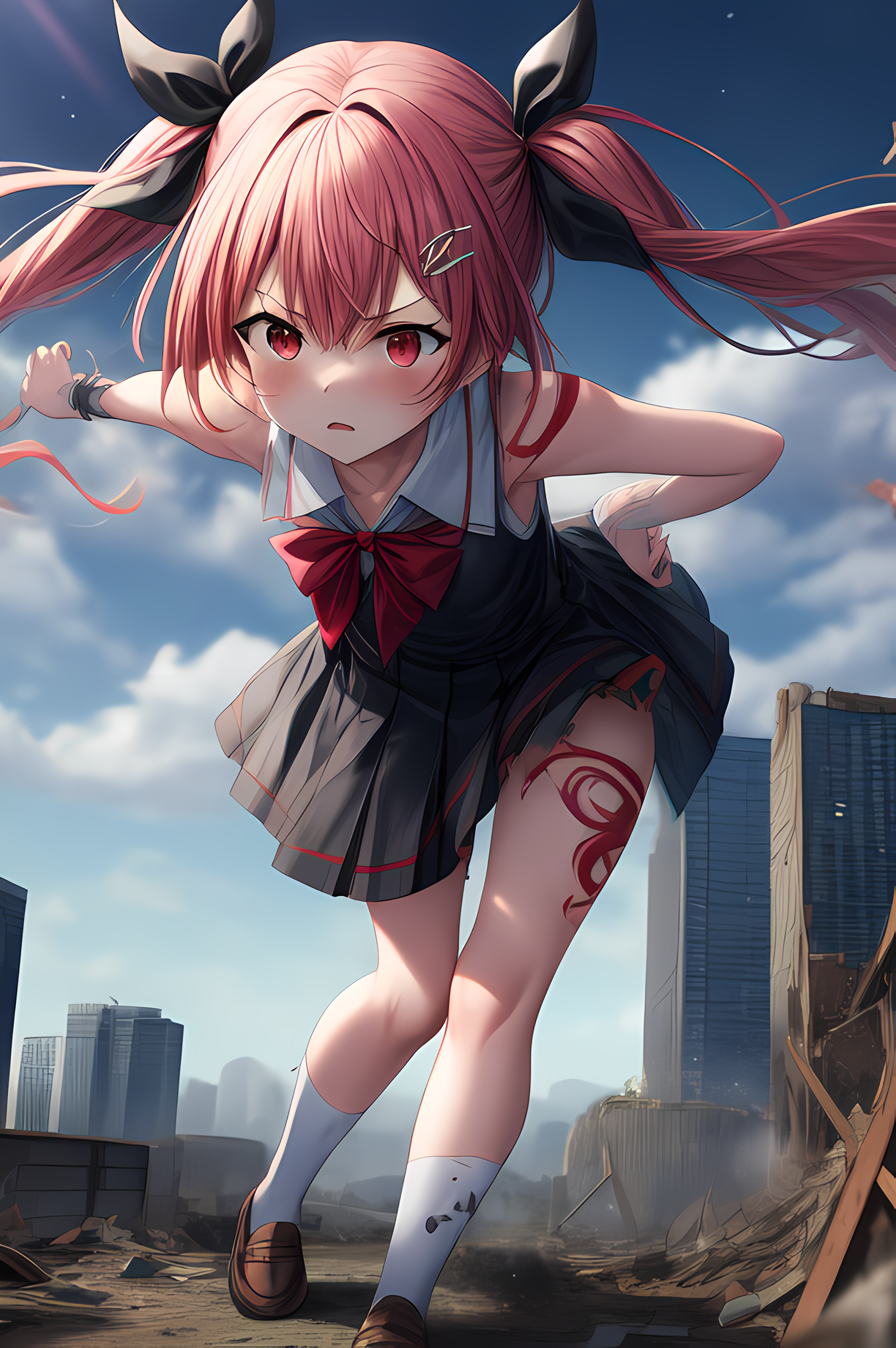 Ai Art Giantess Kotori Itsuka By Silver Pixai