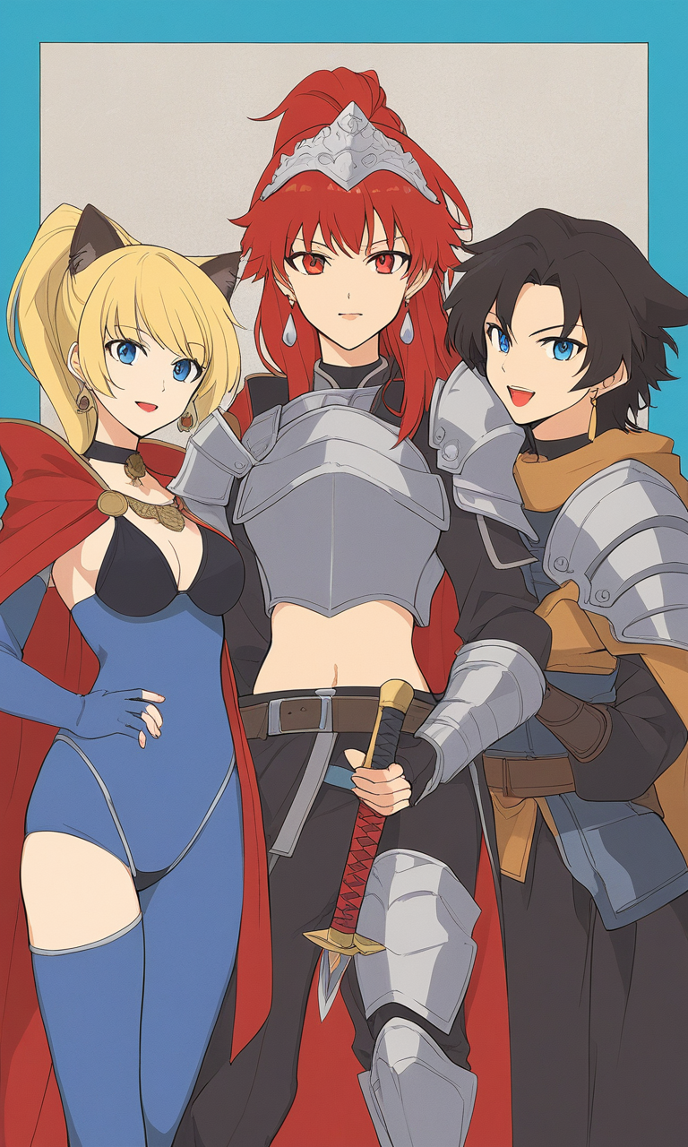 AI Art: Asagiri Youko, Lingam, and Yoni: Retro 1980s Armor Bikini Showdown  por @LoudFoxWizardIII | PixAI