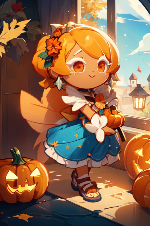 Halloween & Pumpkin & Girl Study G - AI - Anime - 2023 by Chesapeake Farms  LLC on Dribbble