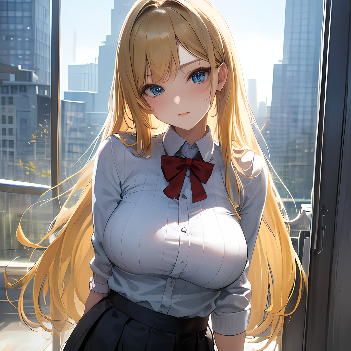 AI Art: Busty school girl by @Ronja | PixAI