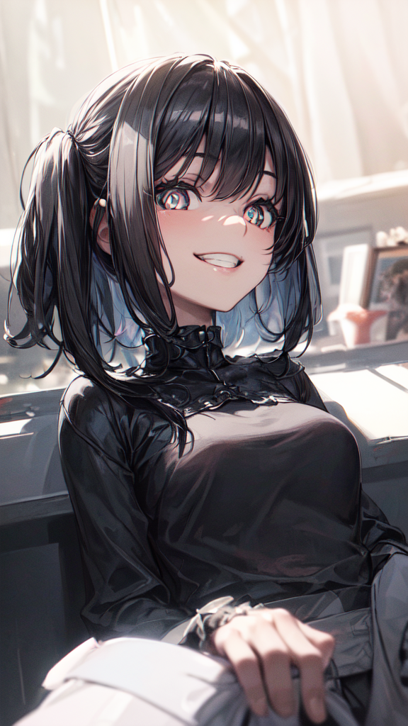 Black hair Girl 'Morning', Anime Gallery