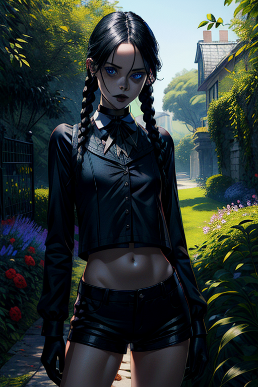 Full Body Sketch of Wednesday Addams - Wallpaper - Image Chest
