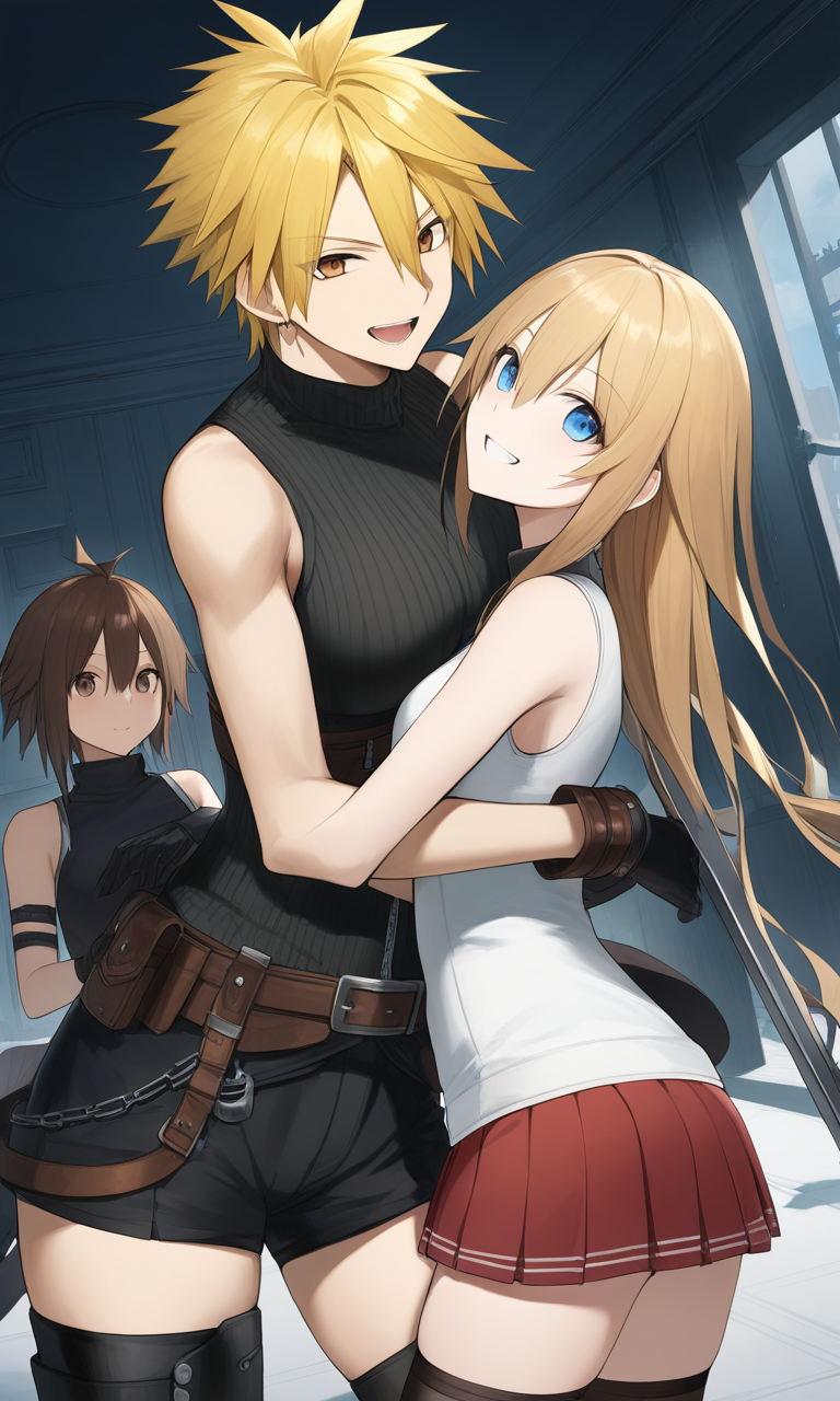 AI Art: Cloud and Tifa: A Playful Twist on Classic Final Fantasy VII  Characters by @FunkyPirateIV | PixAI