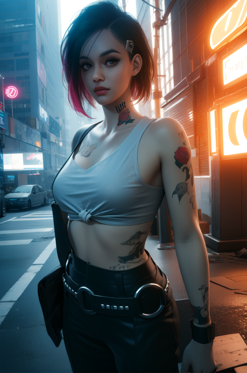 AI Art: Cyberpunk Stories - Judy Alvarez by @Dreus | PixAI