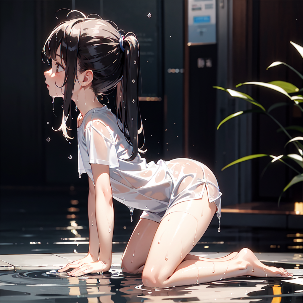 AI Art: wet t-shirt loli by @user-1574404862054805936 | PixAI