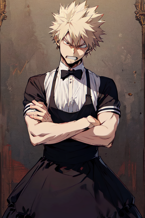 Bakugou deals maid outfit