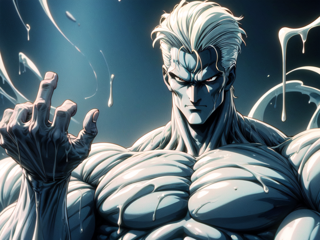 Ai Art Model: White Slime Muscular Male In 1990's Anime Ver.1.0 (any V5 