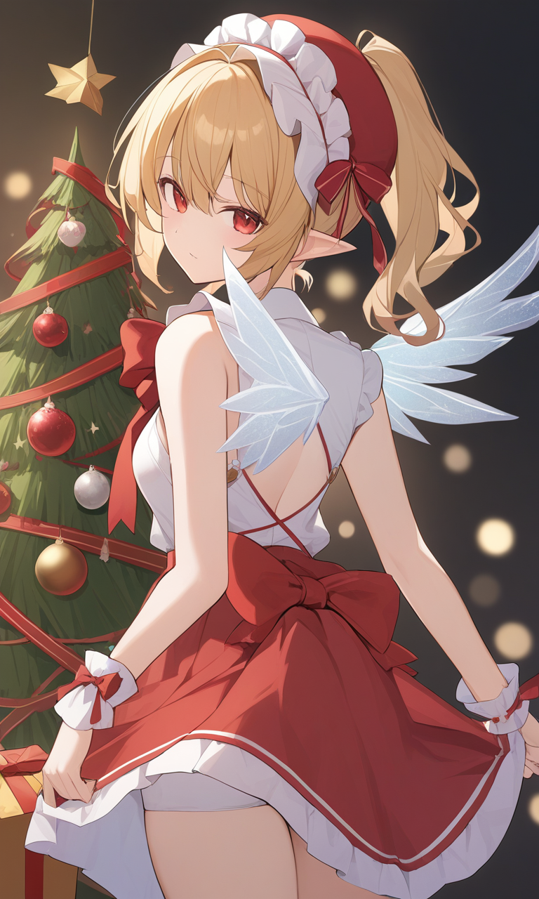 AI Art: 「東方Project」 - フランドール・スカーレットのクリスマス by @賢い蒼旅人様 | PixAI