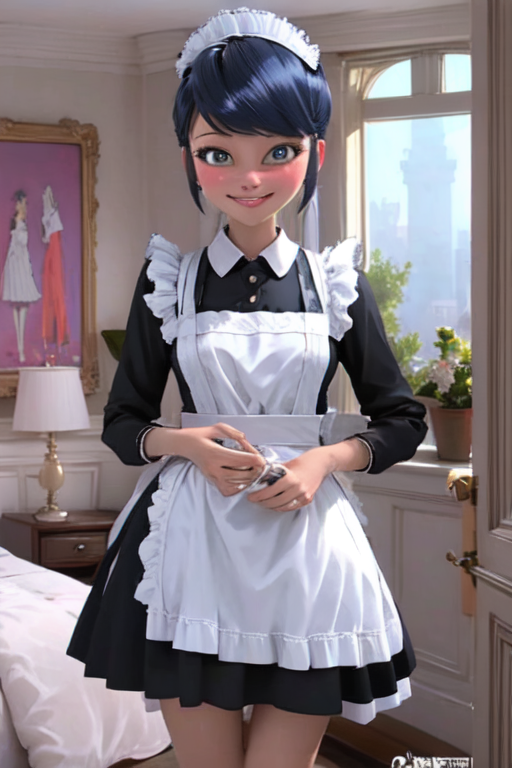 AI Art: Maid Marinette 02 by @Jack Starwin | PixAI