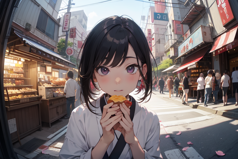 AI Art: Japanese street by @Serpentine | PixAI