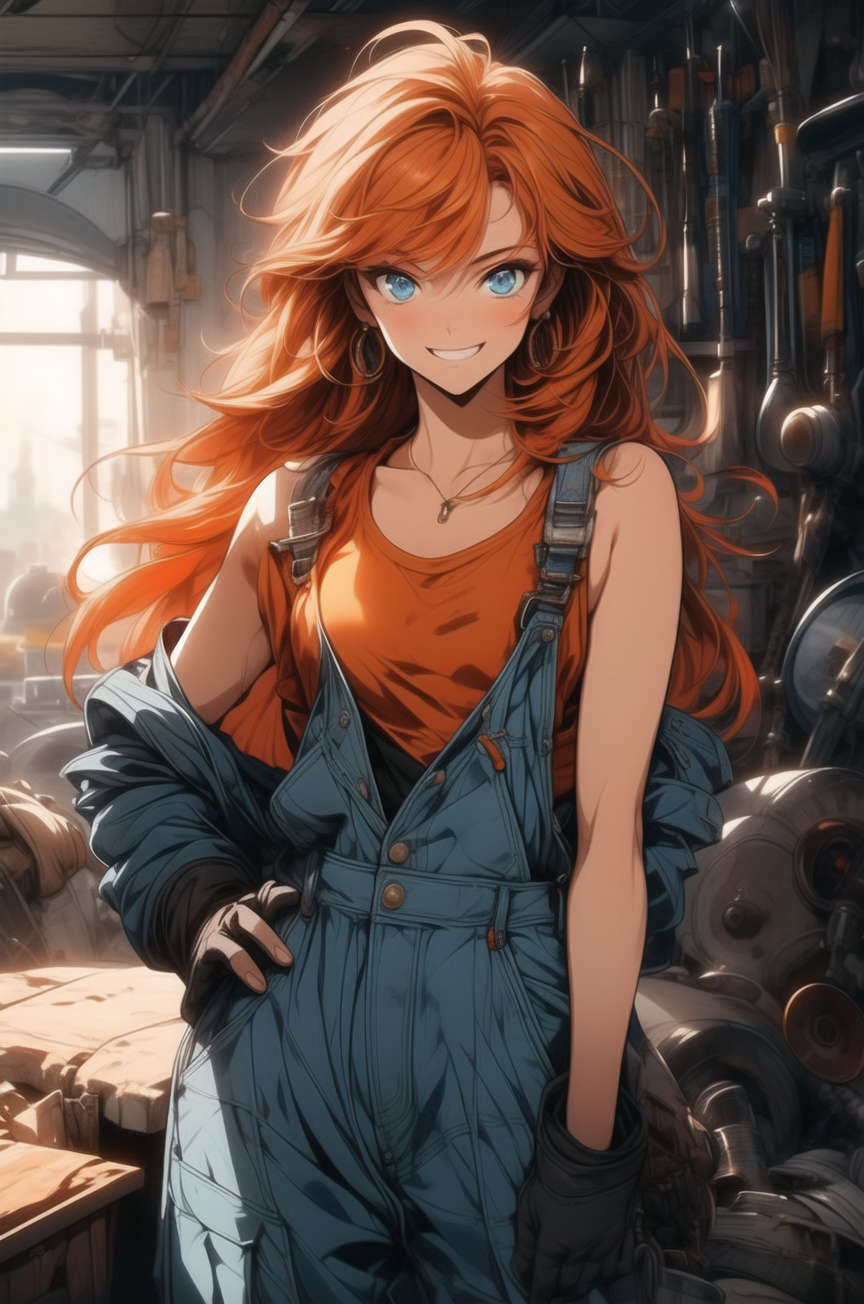 AI Art: Tomboy Mechanic by @Peter A. | PixAI